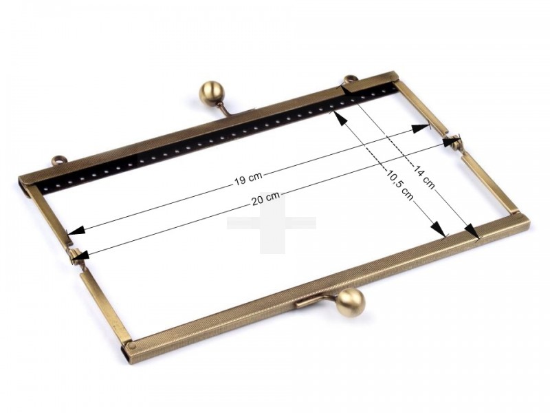 Pénztárca keret - fém ezüst Táska,pénztárca kellék