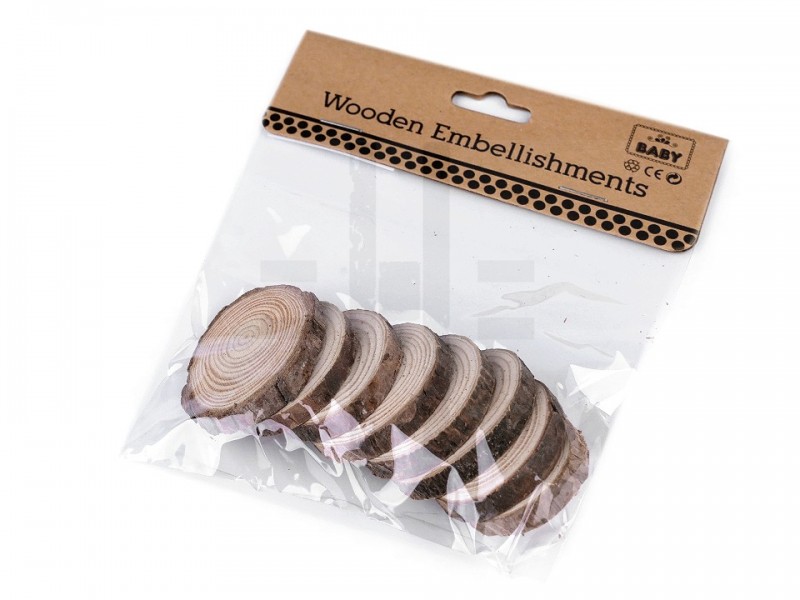 Természetes fa karika kifestésre - 8 db Koszorú Természetes fa karika kifestésre - 8 db Koszorú