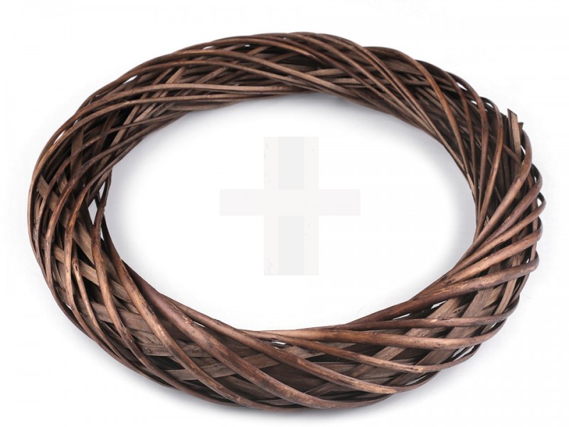 Fonott koszorú 34 cm - Sötétbarna Koszorú Fonott koszorú 34 cm - Sötétbarna Koszorú