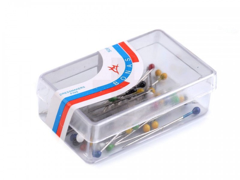 Gombostű műanyag fejű - 40 db Varrógéptű-, tű, varrókészlet