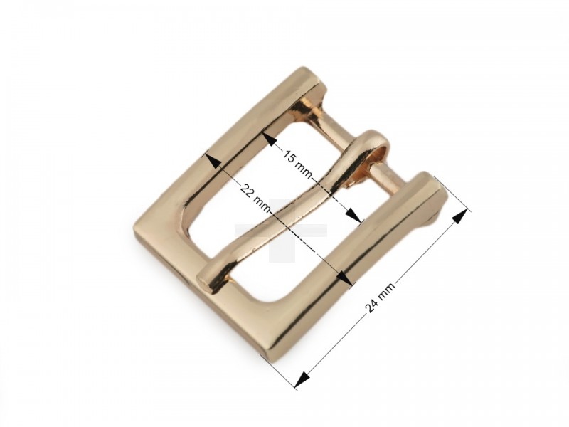 Fém pergős öv csat - 15 mm Gomb, kapocs