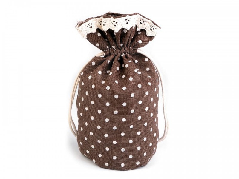 Pöttyös lenvászon zsák Ajándék csomagolás Pöttyös lenvászon zsák Ajándék csomagolás