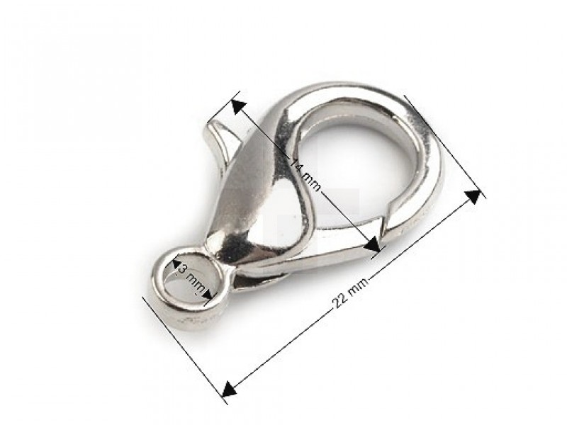 Fém delfinkapocs 2,5 mm - 5 db/csomag