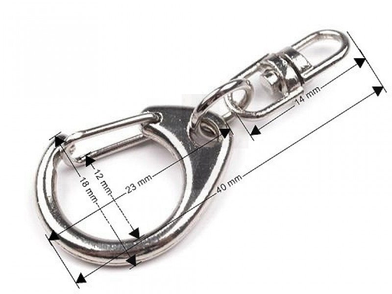 Fém karabiner - 10 db