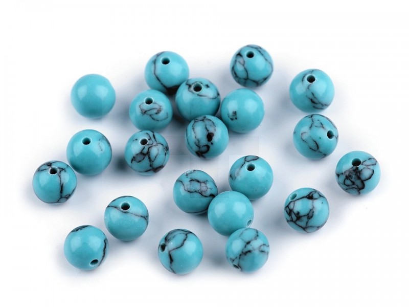 Ásvány gyöngy Tyrkenit - 10 db/csomag Gyöngy-,gyöngyfűző