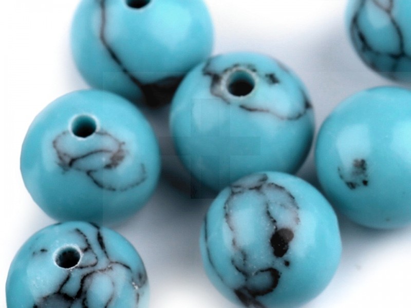 Ásvány gyöngy Tyrkenit - 10 db/csomag Gyöngy-,gyöngyfűző