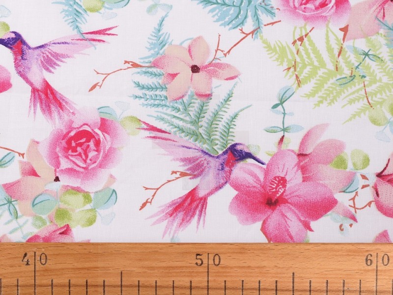       Pamut anyag - Virágos Pamut, gyapjú, krepp