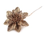 Karácsonyi virág dróton glitterekkel - 6 db/csomag Koszorú