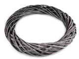 Fonott koszorú 34 cm - Sötétszürke Koszorú