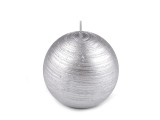 Karácsonyi gyertyagömb fémes - 8 cm Gyertya,illatosító,lámpa