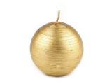Karácsonyi gyertyagömb fémes - 8 cm Gyertya,illatosító,lámpa