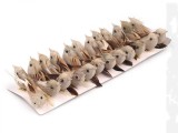 Dekorációs madár dróttal - 24 db/csomag