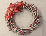 Fonott koszorú 34 cm - Sötétszürke