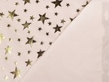 Dekorációs bársony lurex csillagokkal - Krém Karácsonyi textil