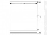 PP ragasztócsíkos celofán tasak 16x16 cm - 100 db Papir,celofán,fólia