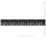 Fekete lametta girland - 3 méter Halloween