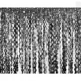 EZÜST CSILLAGOS FEKETE LAMETTA Halloween