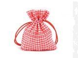            Ajándék zsákocska kockamintás - 10 x 13 cm Ajándék csomagolás