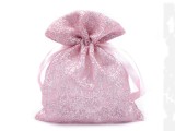 Ajándék zsákocska 10x13 cm organza glitterekkel - 10 db/csomag
