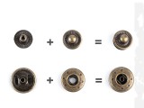 Beüthető patent 15 mm - 50 szett/csomag Gomb, kapocs