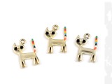 Fém medál macska 14x21 mm - 3 db Medál-, bross