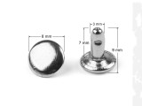      Duplafejű üreges szegecs - 200 db Fém rövidárú
