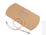 Ajándékdoboz szív átlátszó és füllel - 5 db/csomag Ajándék csomagolás