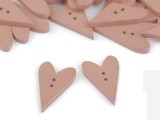 Fagomb szív - 10 db/csomag Fa,üveg dísz-, kellék