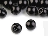 Felvarrható gyöngy gomb 20 db/csomag - Fekete Gyöngy-,gyöngyfűző