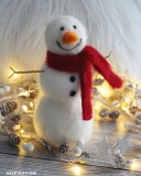 Hungarocell hóember - 14 cm Hungarocell,műanyag kellék