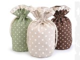 Pöttyös lenvászon zsák Ajándék csomagolás