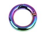 Gömbölyű karabiner szivárvány - 18 mm Fém rövidárú