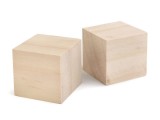  Fa kocka 4x4 cm - 10 db/csomag Fa,üveg dísz-, kellék