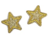 Felvasalható csillag glitterekkel - 10 db/csomag Vasalható, varrható kellék