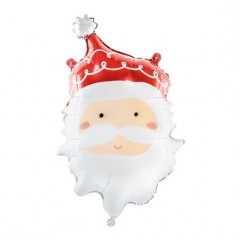 Mikulásfej fólia lufi Mikulás