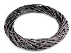Fonott koszorú 34 cm - Sötétszürke koszoru