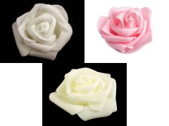   Dekorációs habszivacs rózsa - 10 db/csomag Virág, toll, növény