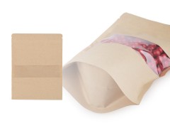 Papír zacskó nyílással natural - 10 db Ajándék csomagolás