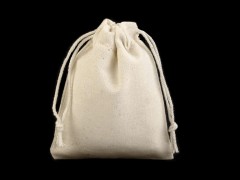 Len vászon tasak 10x13 cm - 12 db 
