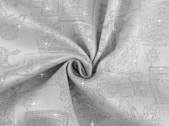 Dekorációs anyag Loneta lurexel Karácsonyi textil