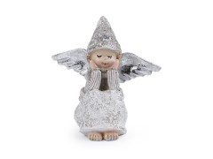 Dekorációs angyal glitterrel - 8 cm Dísztárgy,figura