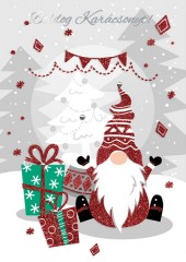   Glitteres karácsonyi üdvözlőlap Ajándék ötlet