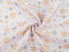 Dekorációs anyag Loneta - Hópehely Karácsonyi textil