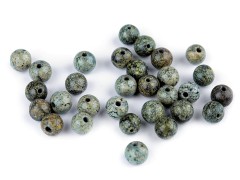 Ásványi serpentin gyöngyök orosz zöld - 10 db/csomag Ásvány, igazgyöngy