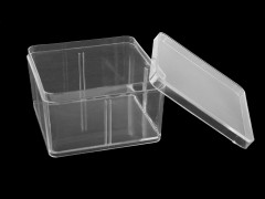 Műanyag doboz / box tetővel 9,5x9,5x5,5 cm 
