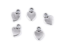 Mini medál szív - 10 db/csomag Medál-, bross