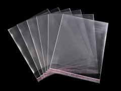 PP ragasztócsíkos celofán tasak 13x14,5cm- 100 db Ajándék csomagolás