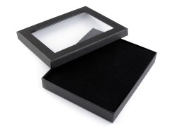 Doboz ablakocskával 3x12x16 cm - Fekete Ajándék csomagolás