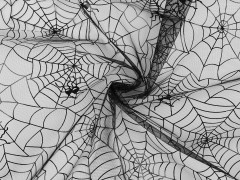     Pókhálós organza anyag Halloween
