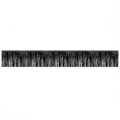 Fekete lametta girland - 3 méter Party díszités-, eszközök